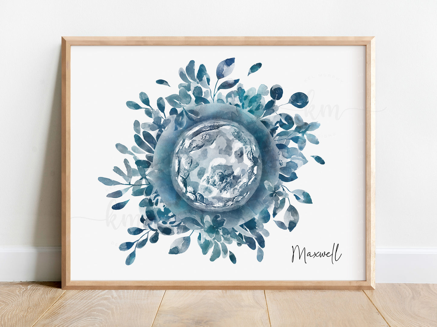 Hand-Painted Floral Watercolor IVF Embryo Art