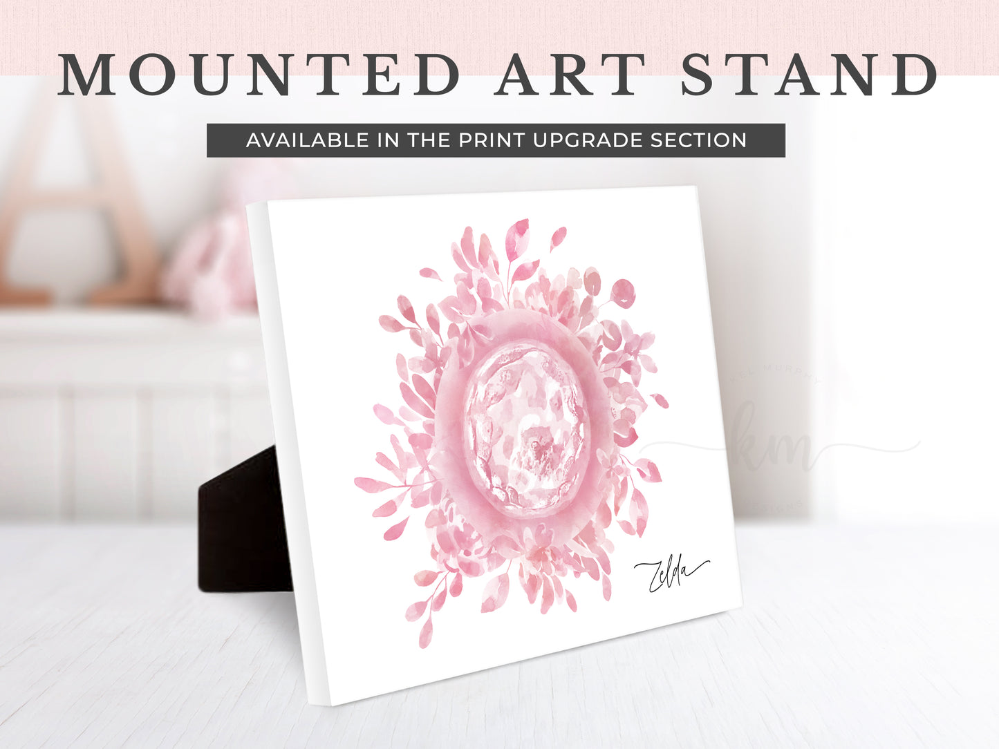 Hand-Painted Floral Watercolor IVF Embryo Art