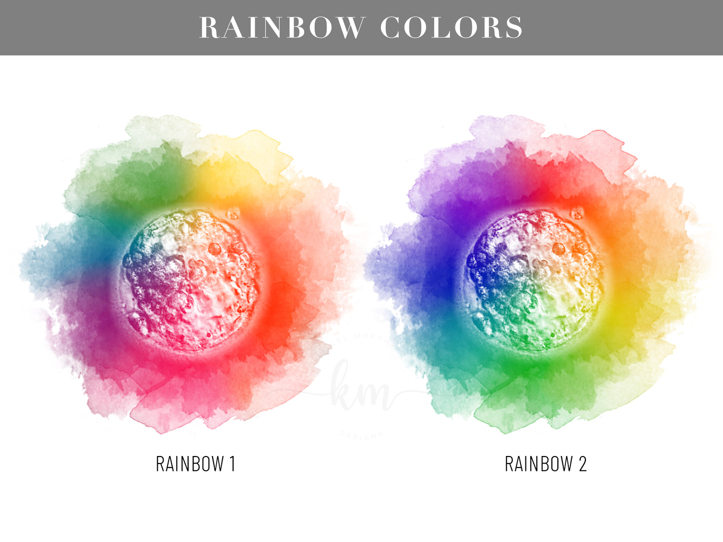 Rainbow Baby Watercolor IVF Embryo Art