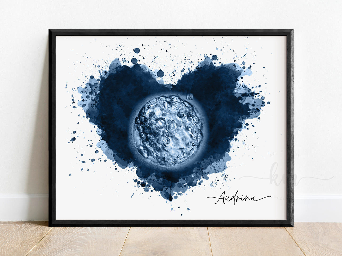 Splatter Heart Pen & Ink IVF Embryo Art