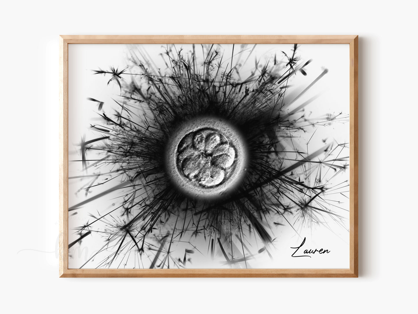 Dandelion Pen & Ink IVF Embryo Art